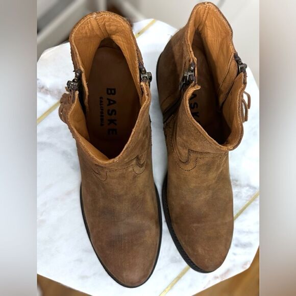 Anthropologie BASKE FRINGED WESTERN Handmade leather Goodyear Welt Boot Size 8 - Picture 9 of 15